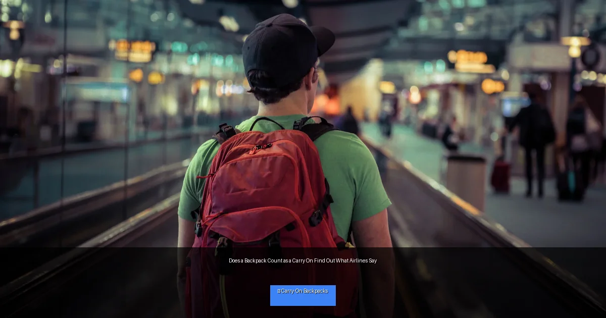 Does a Backpack Count as a Carry On Find Out What Airlines Say