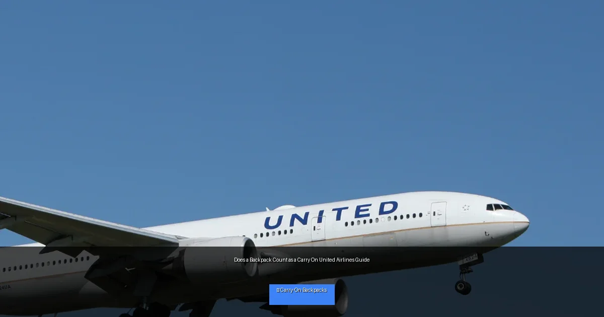 Does a Backpack Count as a Carry On United Airlines Guide