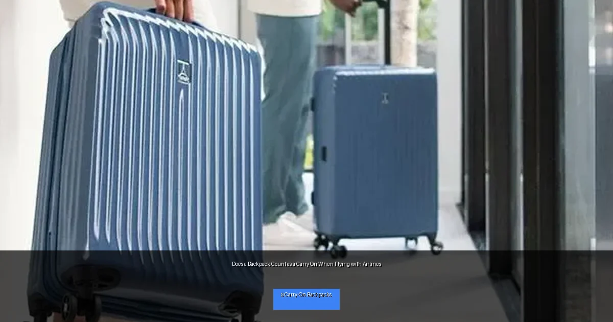 Does a Backpack Count as a Carry On When Flying with Airlines