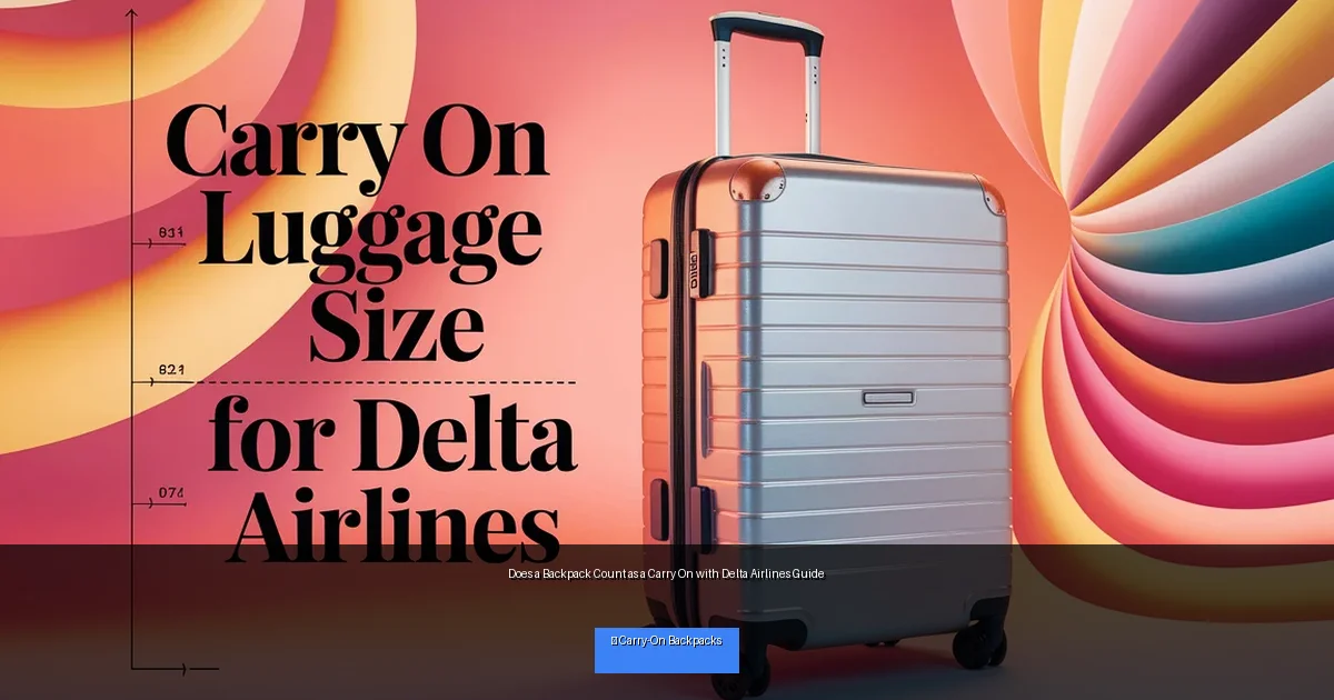 Does a Backpack Count as a Carry On with Delta Airlines Guide