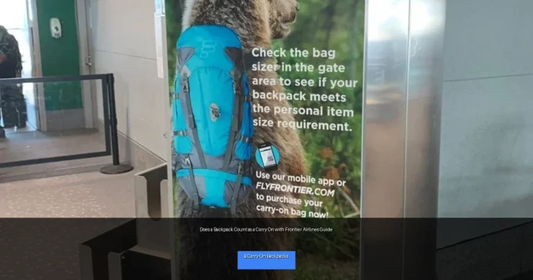 Does a Backpack Count as a Carry On with Frontier Airlines Guide