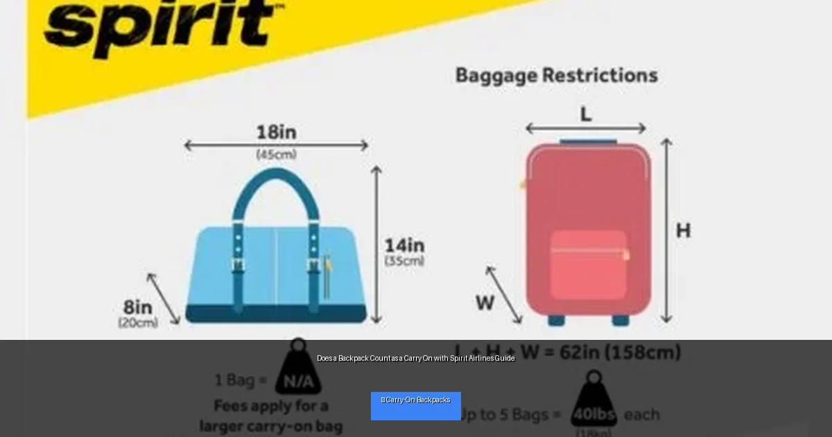 Does a Backpack Count as a Carry On with Spirit Airlines Guide