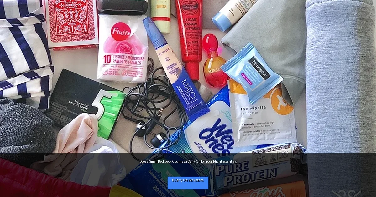 Does a Small Backpack Count as a Carry On for Your Flight Essentials