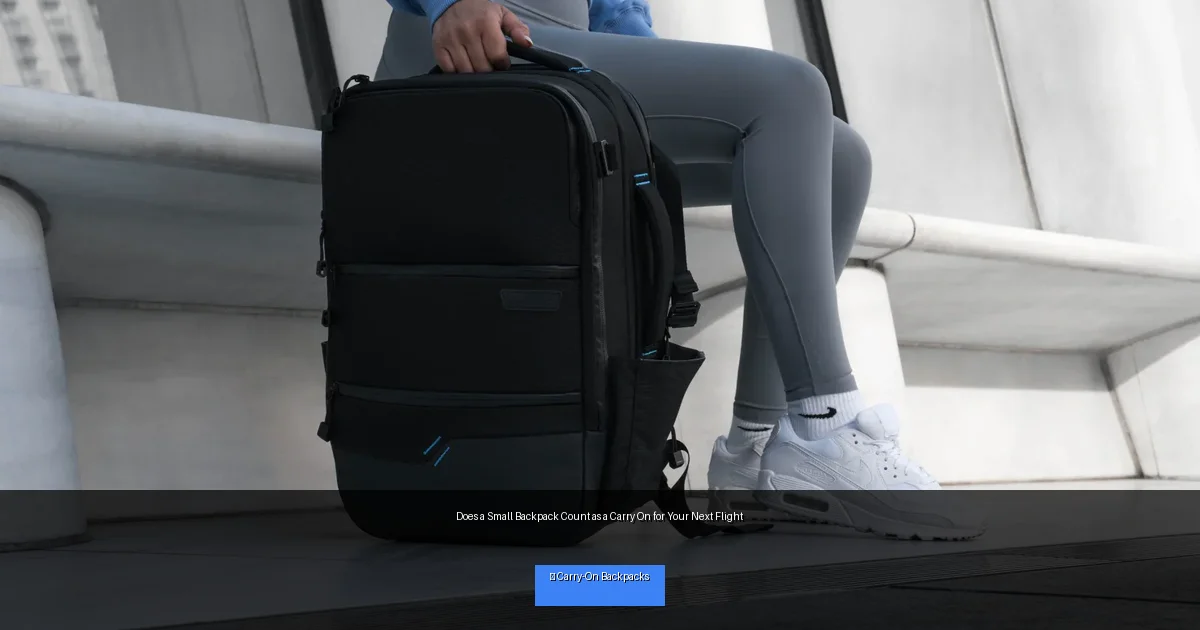 Does a Small Backpack Count as a Carry On for Your Next Flight