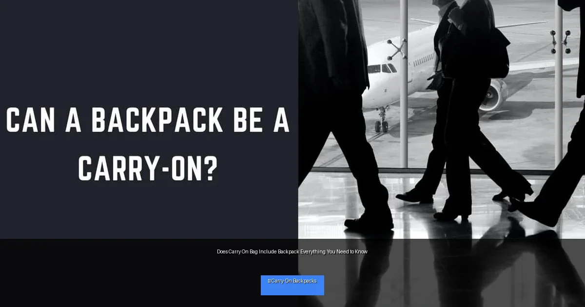 Does Carry On Bag Include Backpack Everything You Need to Know