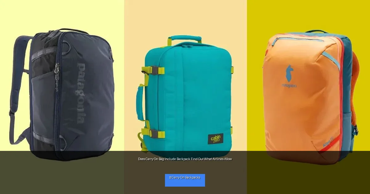 Does Carry On Bag Include Backpack Find Out What Airlines Allow
