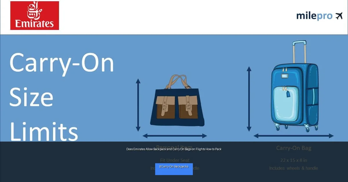 Does Emirates Allow Backpack and Carry On Bags on Flights How to Pack