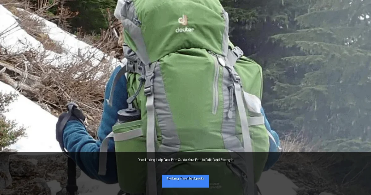 Does Hiking Help Back Pain Guide Your Path to Relief and Strength