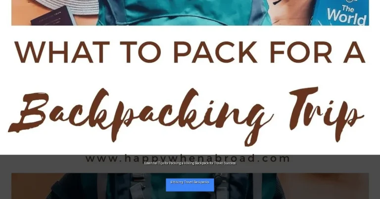 Essential Tips for Packing a Hiking Backpack for Travel Success