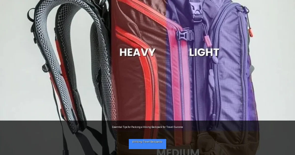 Essential Tips for Packing a Hiking Backpack for Travel Success