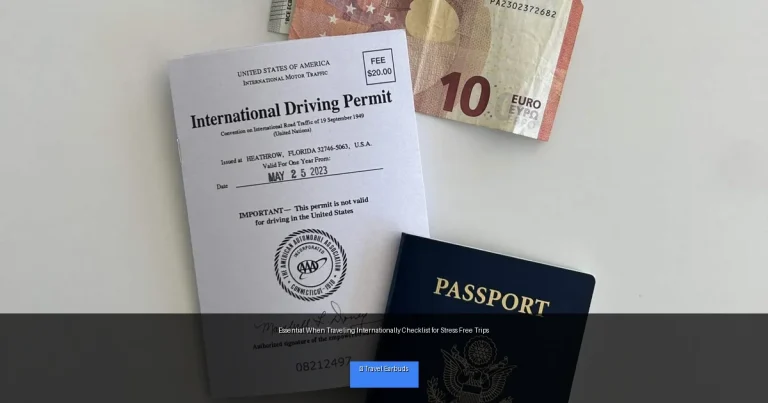 Essential When Traveling Internationally Checklist for Stress Free Trips