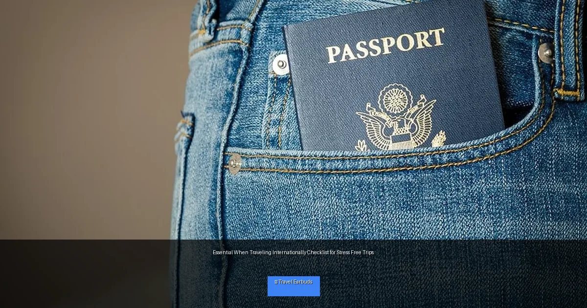 Essential When Traveling Internationally Checklist for Stress Free Trips