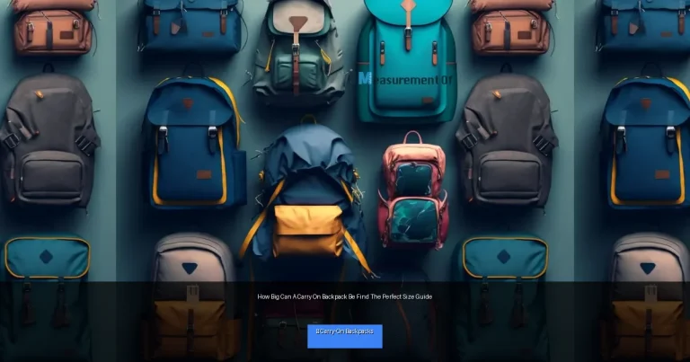 How Big Can A Carry On Backpack Be Find The Perfect Size Guide