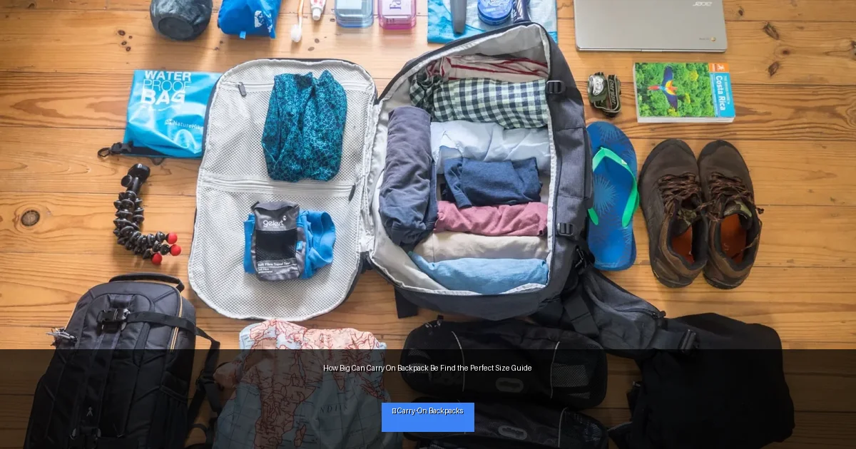 How Big Can Carry On Backpack Be Find the Perfect Size Guide
