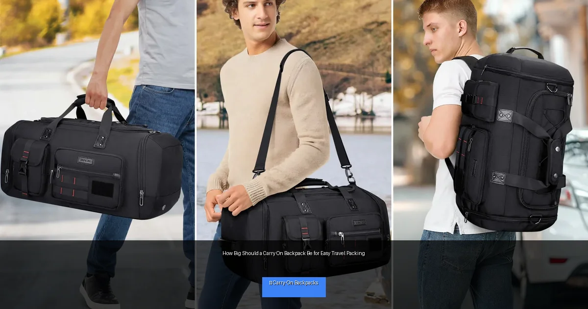 How Big Should a Carry On Backpack Be for Easy Travel Packing