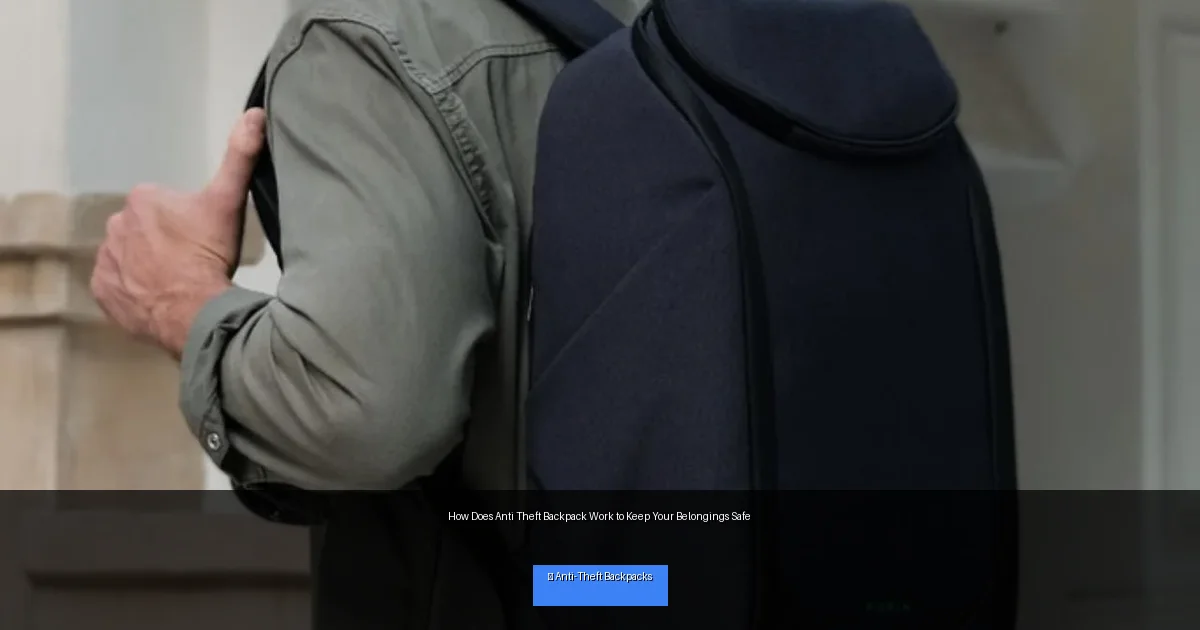 How Does Anti Theft Backpack Work to Keep Your Belongings Safe