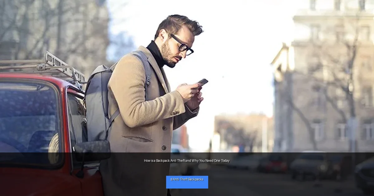 How is a Backpack Anti Theft and Why You Need One Today