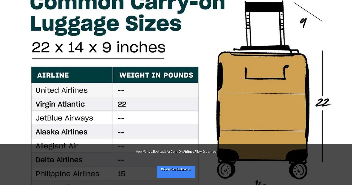 How Many L Backpack for Carry On Airlines Allow Explained