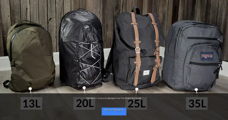 How Many L Is Carry On Backpack Find The Perfect Size Guide