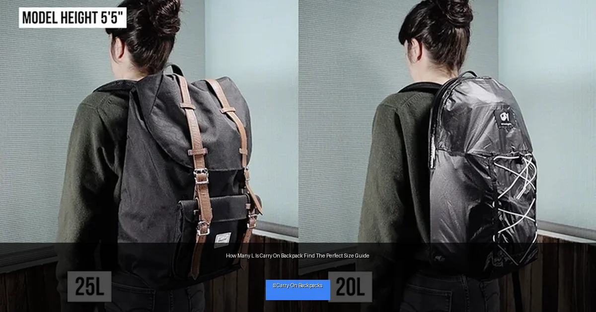 How Many L Is Carry On Backpack Find The Perfect Size Guide