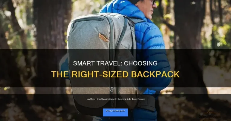 How Many Liters Should a Carry On Backpack Be for Travel Success