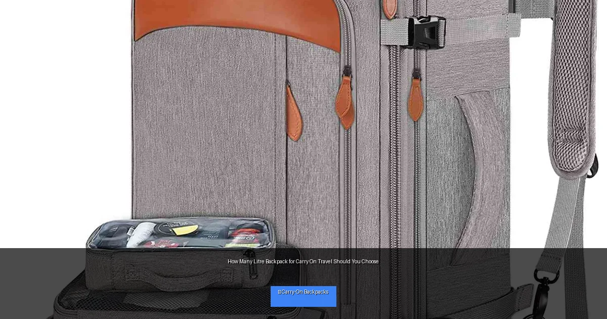 How Many Litre Backpack for Carry On Travel Should You Choose
