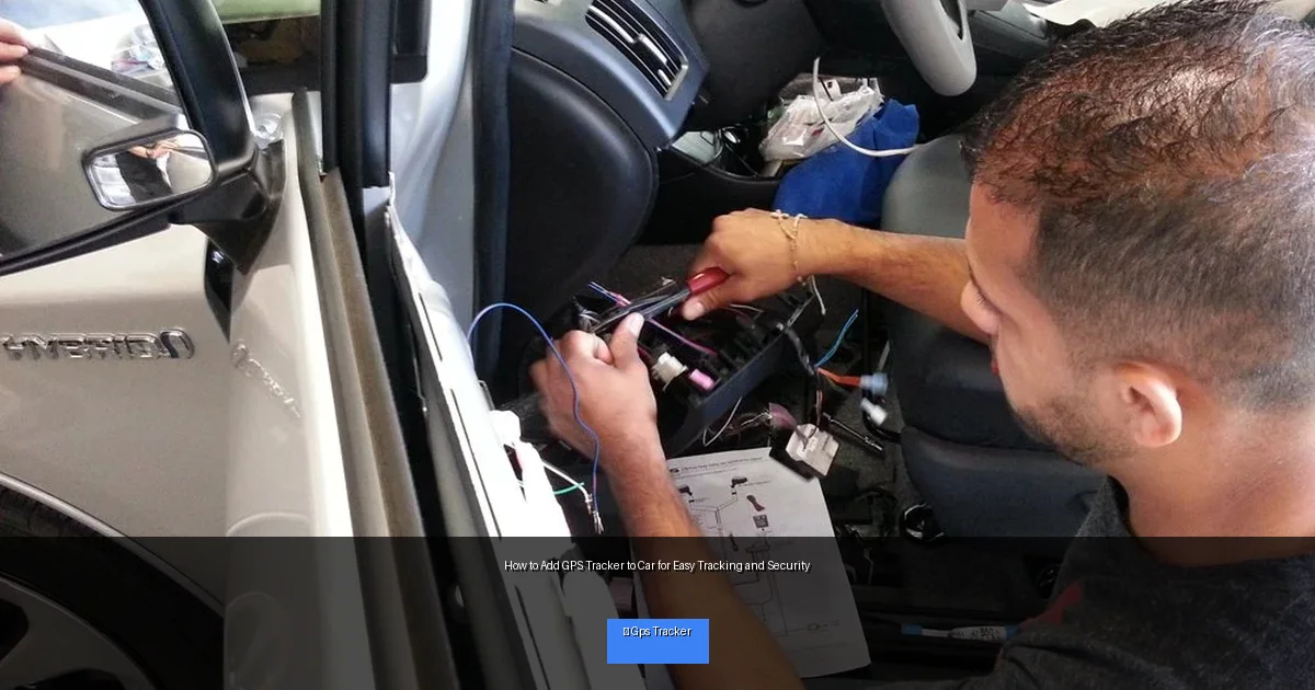 How to Add GPS Tracker to Car for Easy Tracking and Security