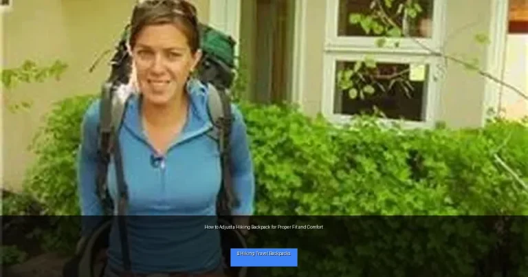How to Adjust a Hiking Backpack for Proper Fit and Comfort