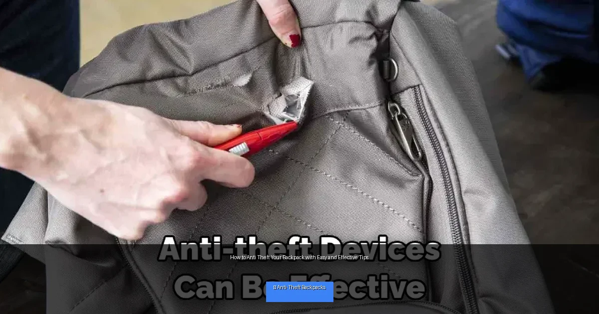 How to Anti Theft Your Backpack with Easy and Effective Tips