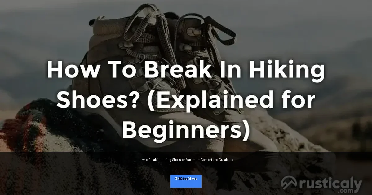 How to Break in Hiking Shoes for Maximum Comfort and Durability