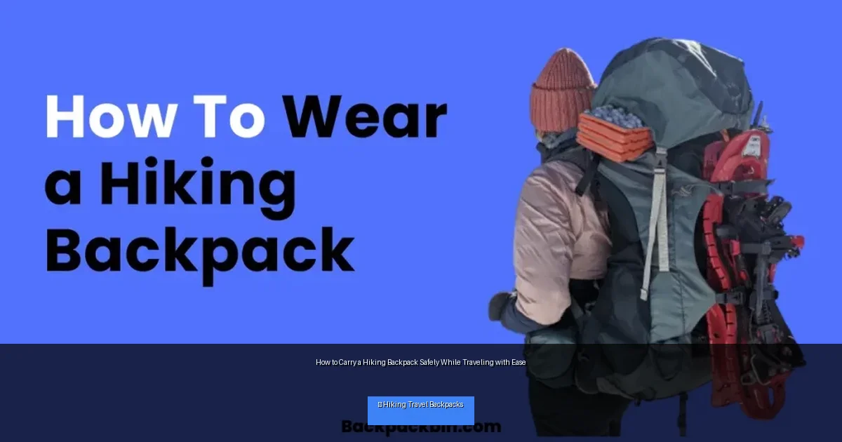 How to Carry a Hiking Backpack Safely While Traveling with Ease