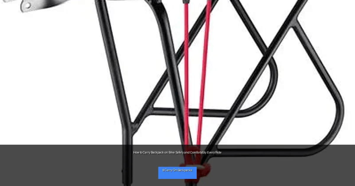 How to Carry Backpack on Bike Safely and Comfortably Every Ride