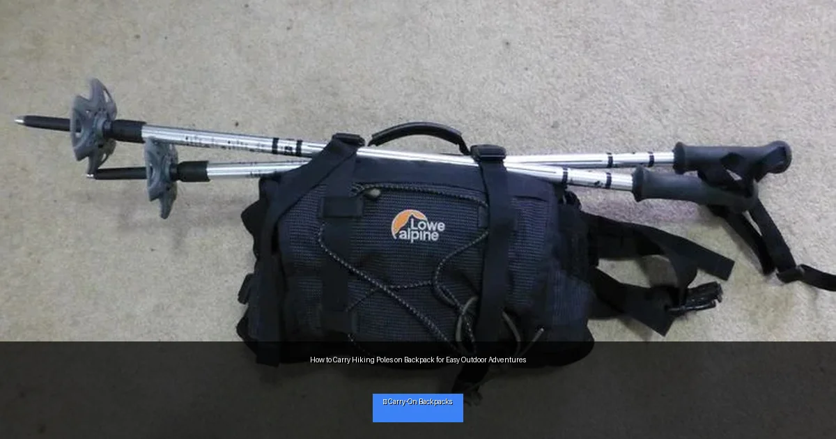 How to Carry Hiking Poles on Backpack for Easy Outdoor Adventures