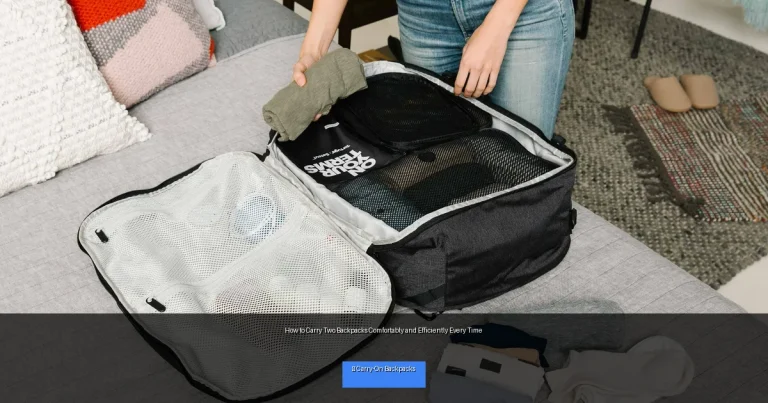 How to Carry Two Backpacks Comfortably and Efficiently Every Time