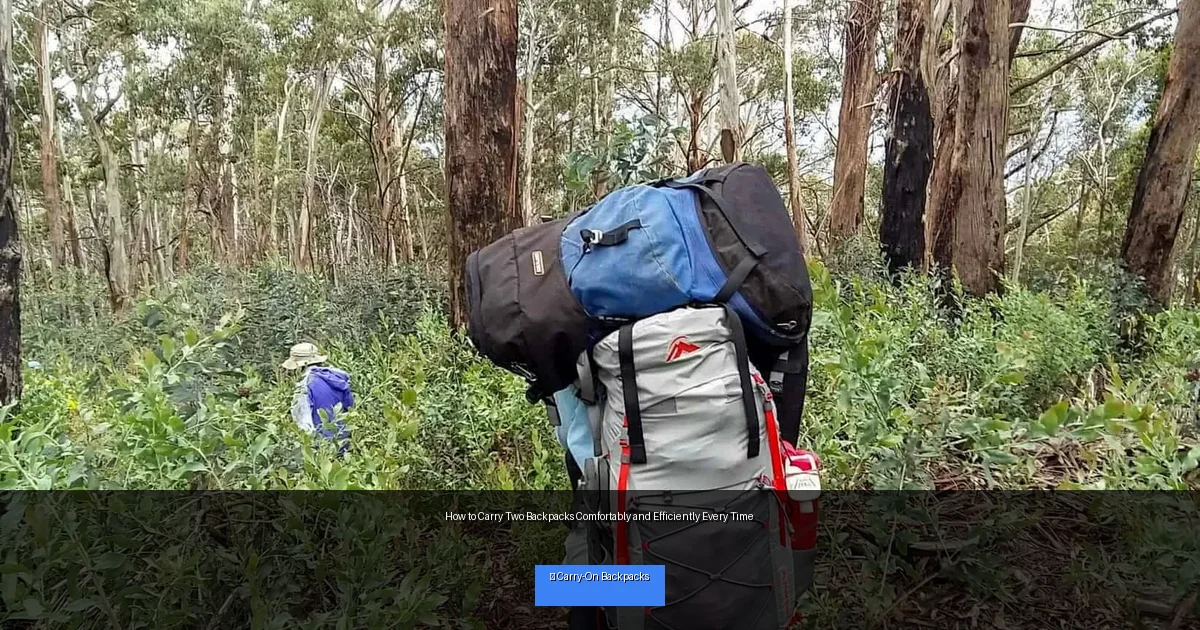 How to Carry Two Backpacks Comfortably and Efficiently Every Time