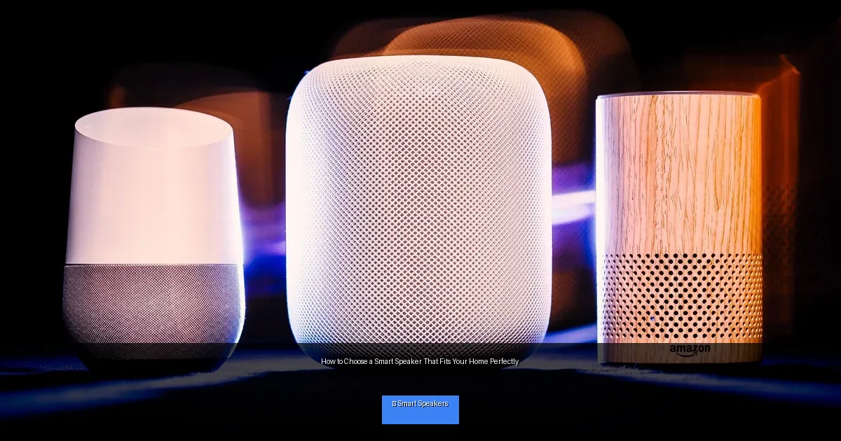 How to Choose a Smart Speaker That Fits Your Home Perfectly