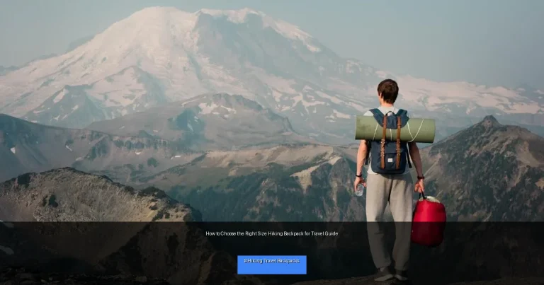 How to Choose the Right Size Hiking Backpack for Travel Guide