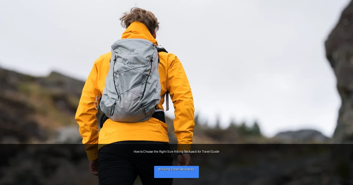 How to Choose the Right Size Hiking Backpack for Travel Guide