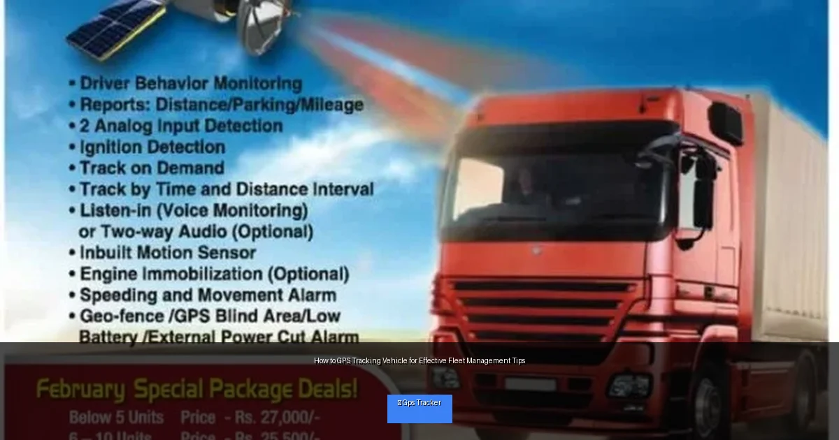 How to GPS Tracking Vehicle for Effective Fleet Management Tips