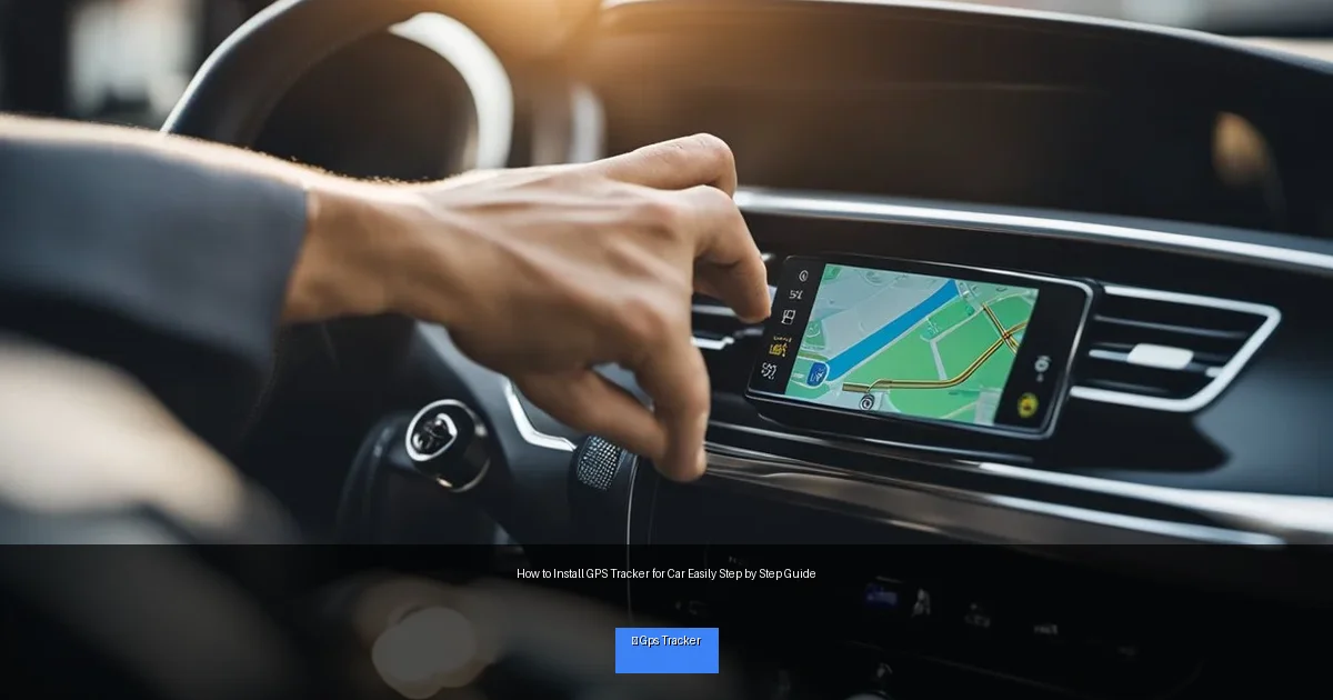 How to Install GPS Tracker for Car Easily Step by Step Guide