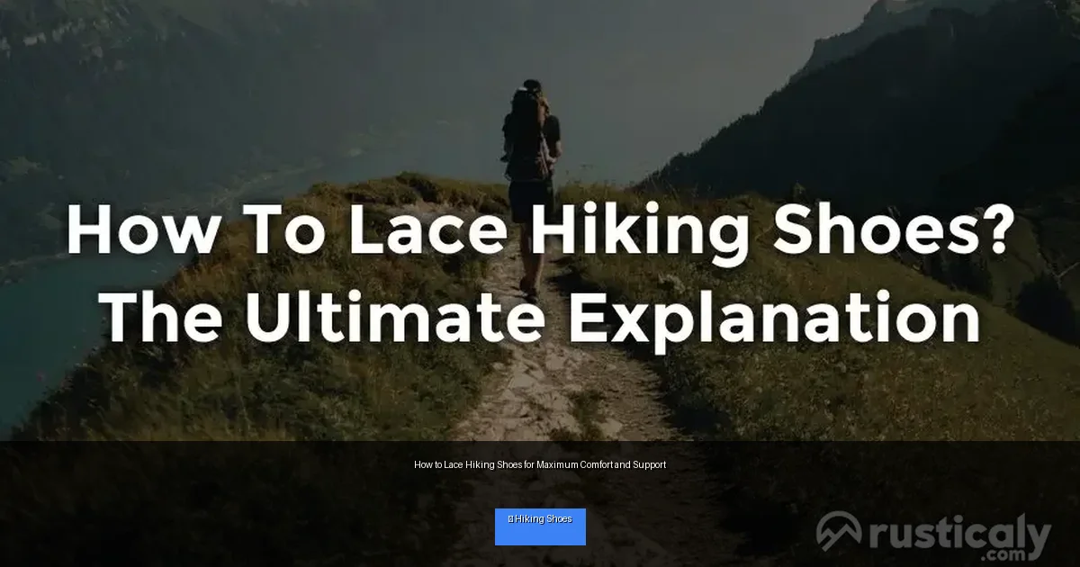 How to Lace Hiking Shoes for Maximum Comfort and Support