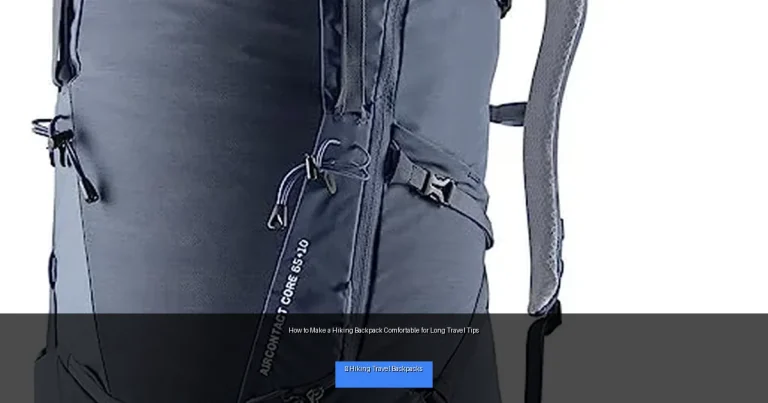 How to Make a Hiking Backpack Comfortable for Long Travel Tips