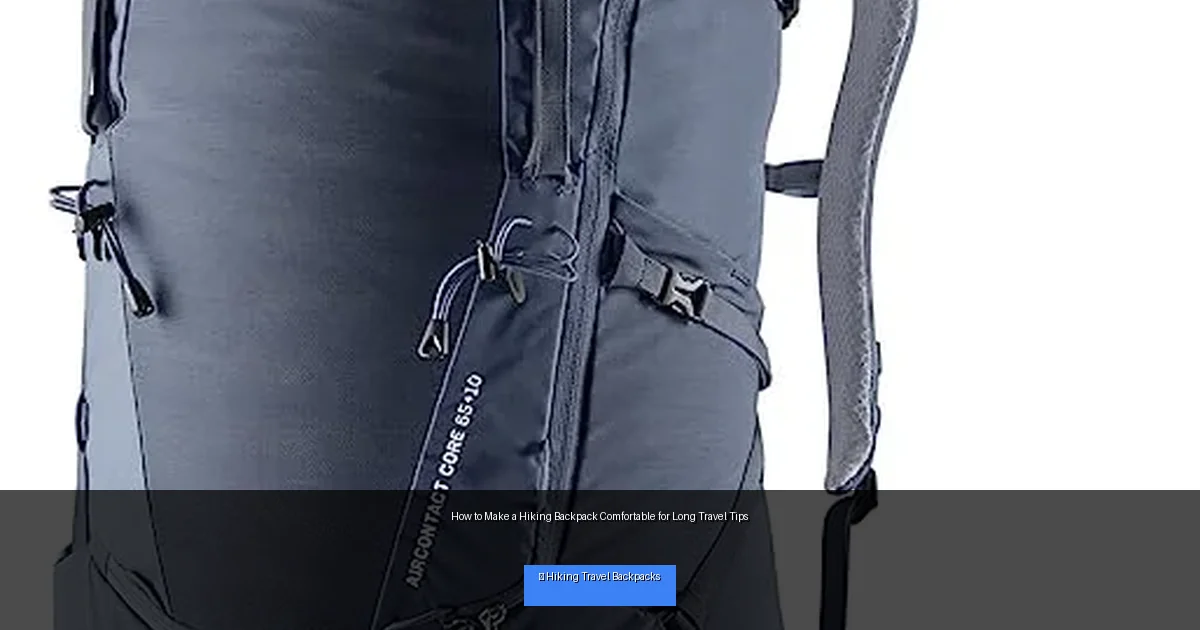 How to Make a Hiking Backpack Comfortable for Long Travel Tips