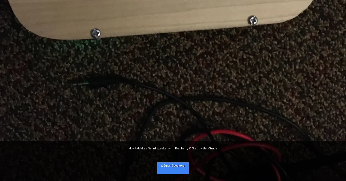 How to Make a Smart Speaker with Raspberry Pi Step by Step Guide