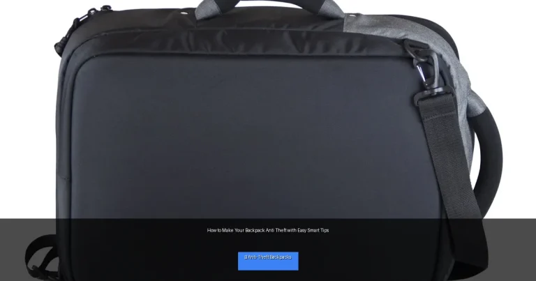 How to Make Your Backpack Anti Theft with Easy Smart Tips