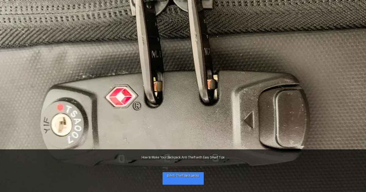 How to Make Your Backpack Anti Theft with Easy Smart Tips