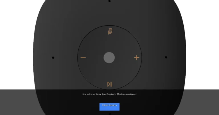 How to Operate Xiaomi Smart Speaker for Effortless Home Control