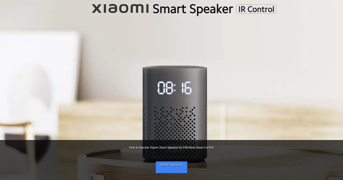 How to Operate Xiaomi Smart Speaker for Effortless Home Control
