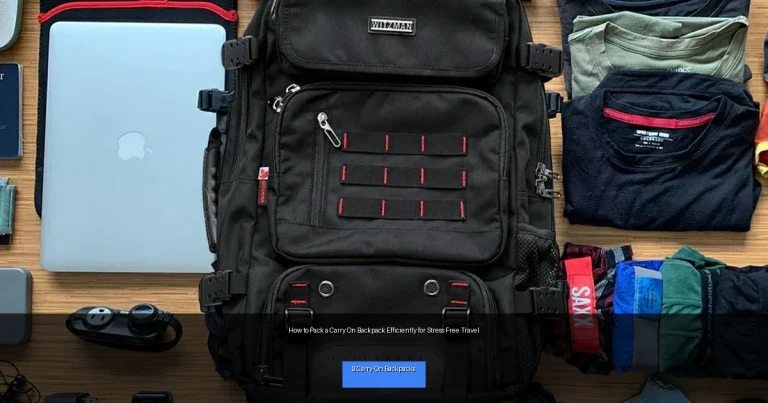 How to Pack a Carry On Backpack Efficiently for Stress Free Travel