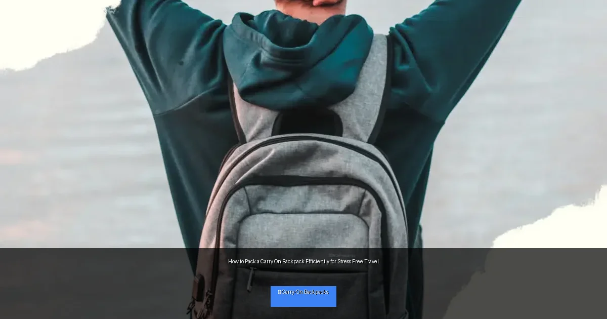 How to Pack a Carry On Backpack Efficiently for Stress Free Travel